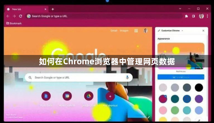 如何在Chrome浏览器中管理网页数据1