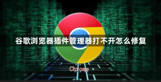谷歌浏览器插件管理器打不开怎么修复1