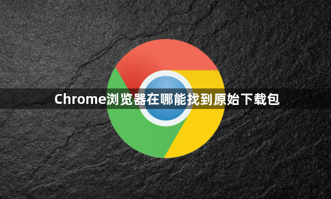 Chrome浏览器在哪能找到原始下载包1
