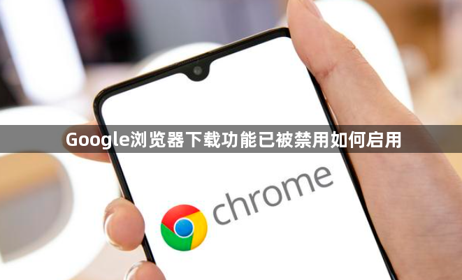 Google浏览器下载功能已被禁用如何启用1