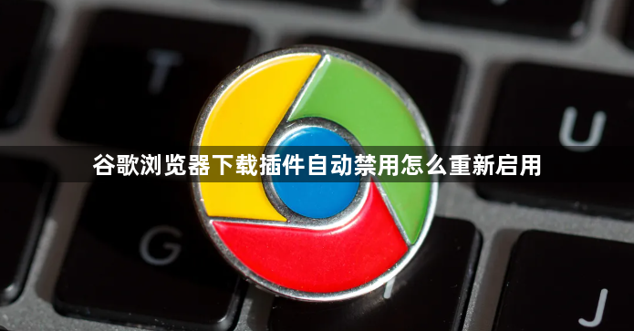 谷歌浏览器下载插件自动禁用怎么重新启用1