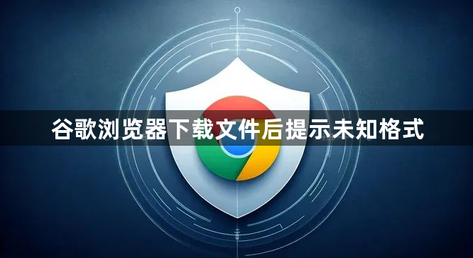 谷歌浏览器下载文件后提示未知格式1