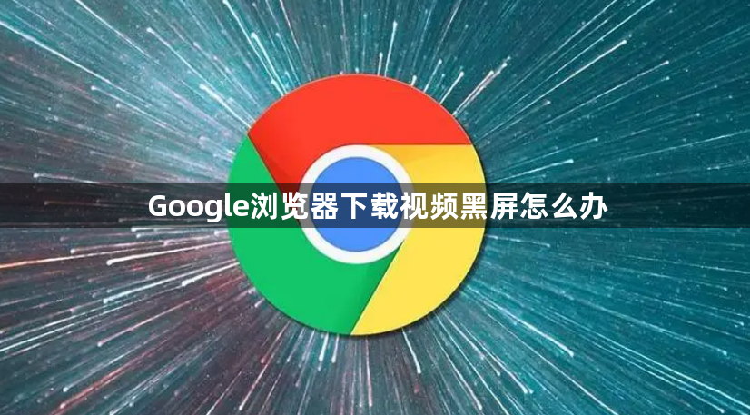 Google浏览器下载视频黑屏怎么办1
