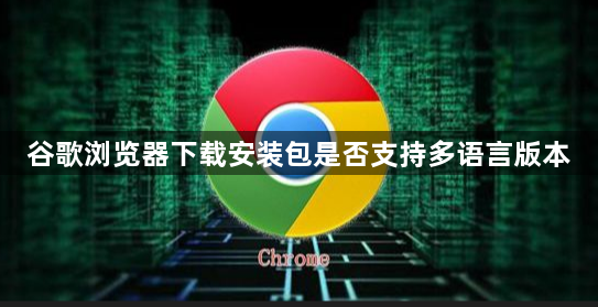 谷歌浏览器下载安装包是否支持多语言版本1