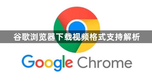 谷歌浏览器下载视频格式支持解析1