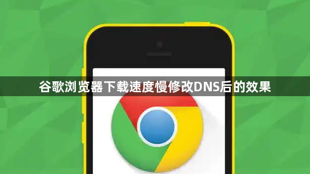 谷歌浏览器下载速度慢修改DNS后的效果1