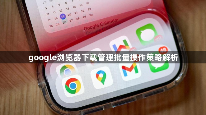 google浏览器下载管理批量操作策略解析1