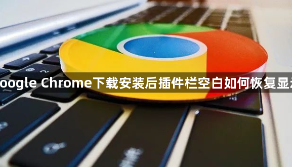 google Chrome下载安装后插件栏空白如何恢复显示1