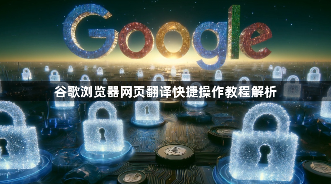 谷歌浏览器网页翻译快捷操作教程解析1