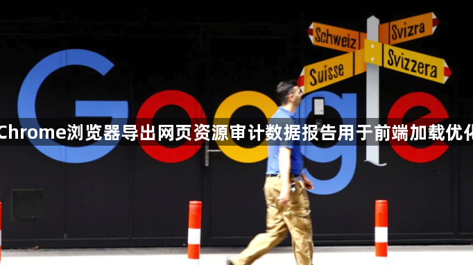Chrome浏览器导出网页资源审计数据报告用于前端加载优化1