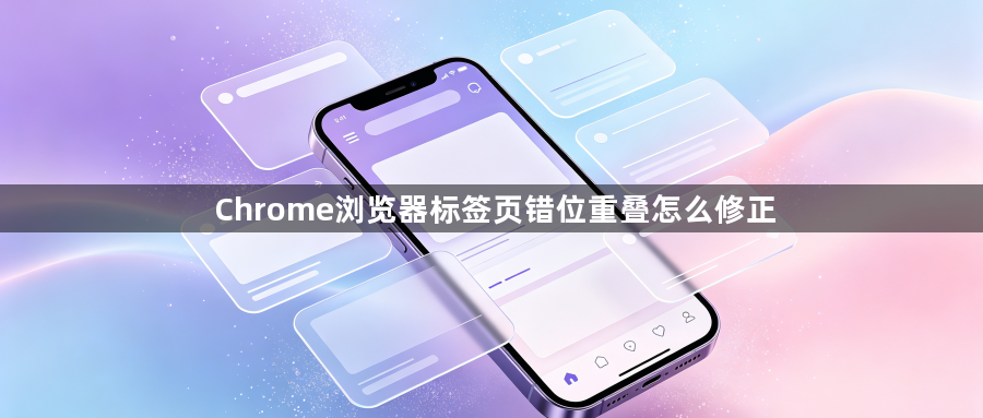 Chrome浏览器标签页错位重叠怎么修正1