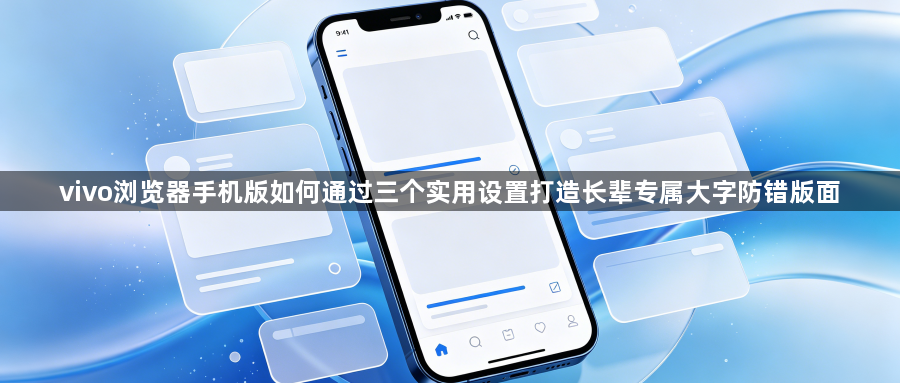 vivo浏览器手机版如何通过三个实用设置打造长辈专属大字防错版面1