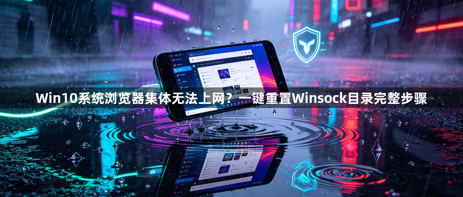 Win10系统浏览器集体无法上网？一键重置Winsock目录完整步骤1