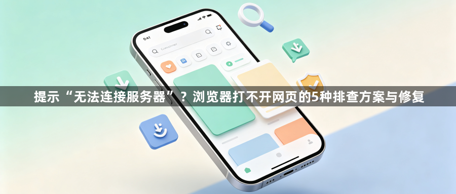 提示“无法连接服务器”？浏览器打不开网页的5种排查方案与修复1