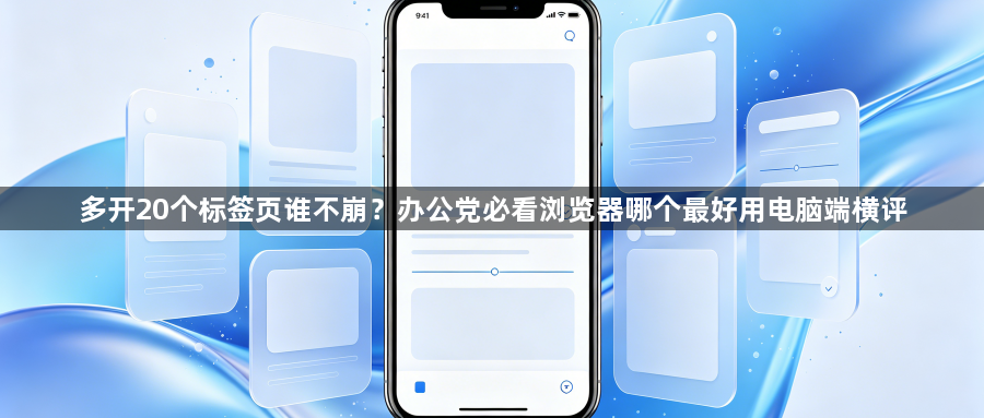 多开20个标签页谁不崩？办公党必看浏览器哪个最好用电脑端横评1