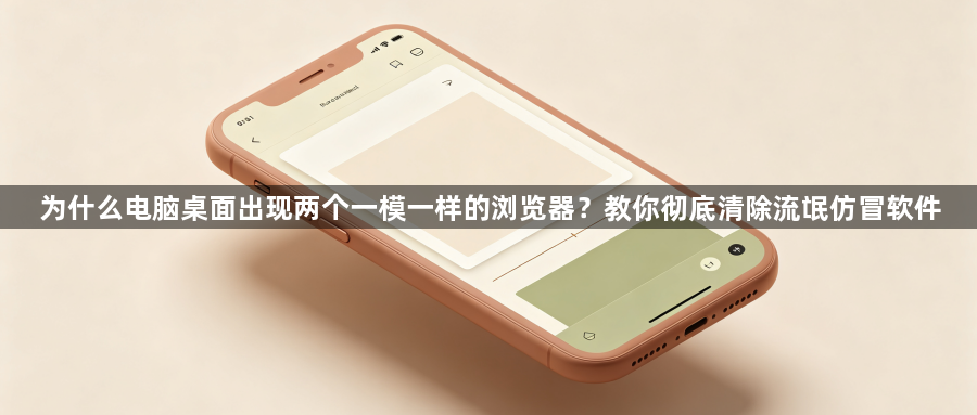 为什么电脑桌面出现两个一模一样的浏览器？教你彻底清除流氓仿冒软件1