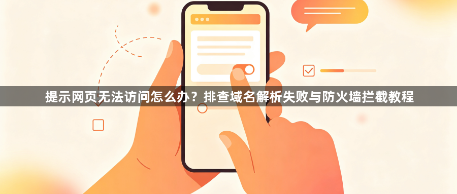 提示网页无法访问怎么办?排查域名解析失败与防火墙拦截教程1