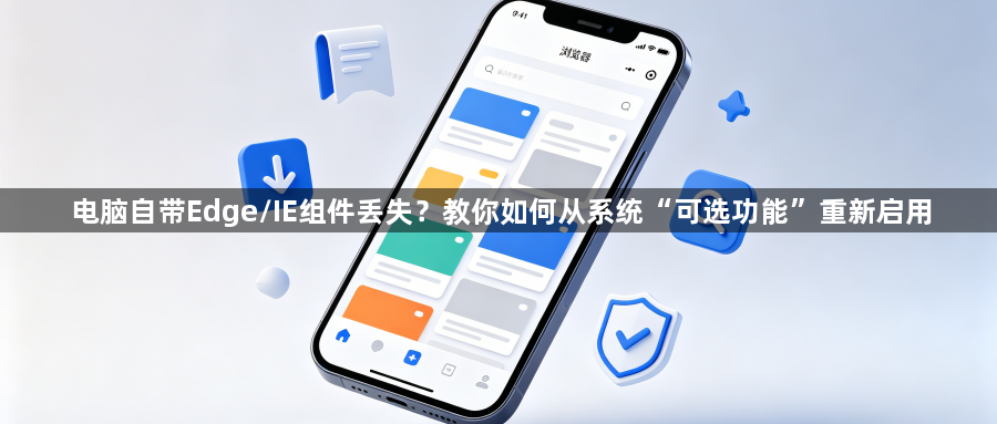 电脑自带Edge/IE组件丢失？教你如何从系统“可选功能”重新启用1