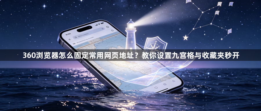 360浏览器怎么固定常用网页地址？教你设置九宫格与收藏夹秒开1