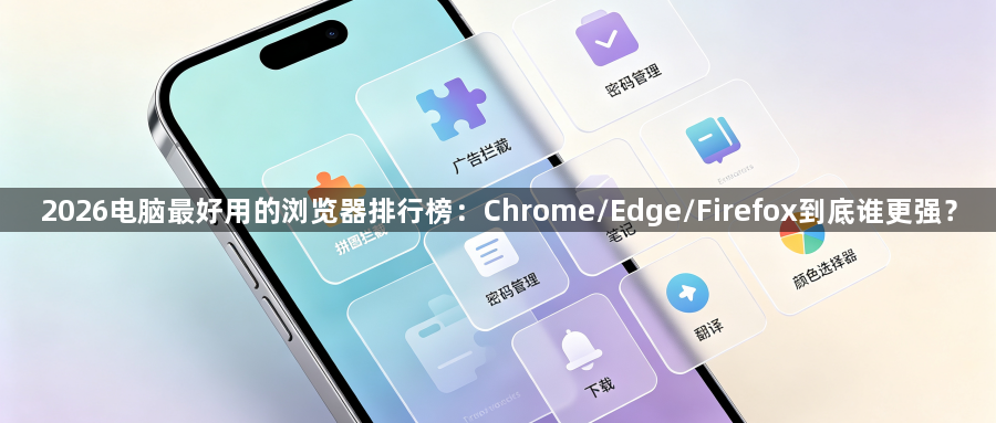 2026电脑最好用的浏览器排行榜：Chrome/Edge/Firefox到底谁更强？1