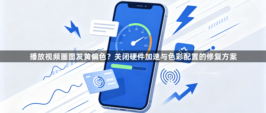 播放视频画面发黄偏色？关闭硬件加速与色彩配置的修复方案1