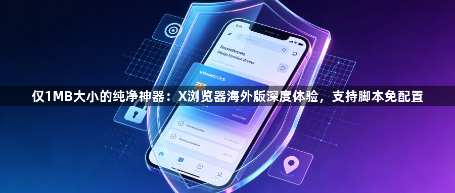 仅1MB大小的纯净神器：X浏览器海外版深度体验，支持脚本免配置1